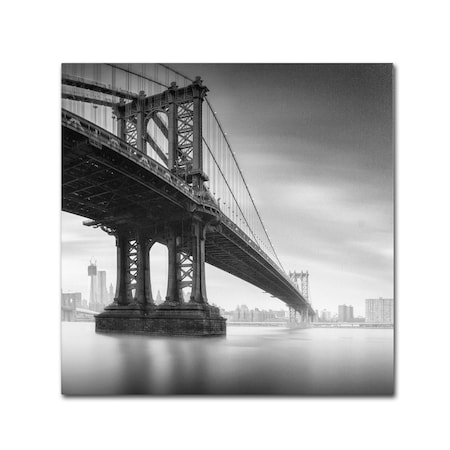 Trademark Fine Art Moises Levy 'Manhattan Bridge I' Canvas Art, 18x18 ALI0061-C1818GG